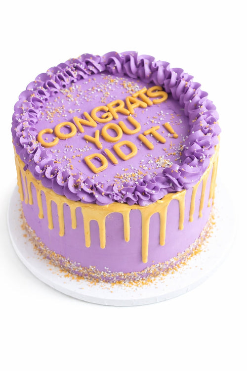 Purple Drip Celebration Cream Cake