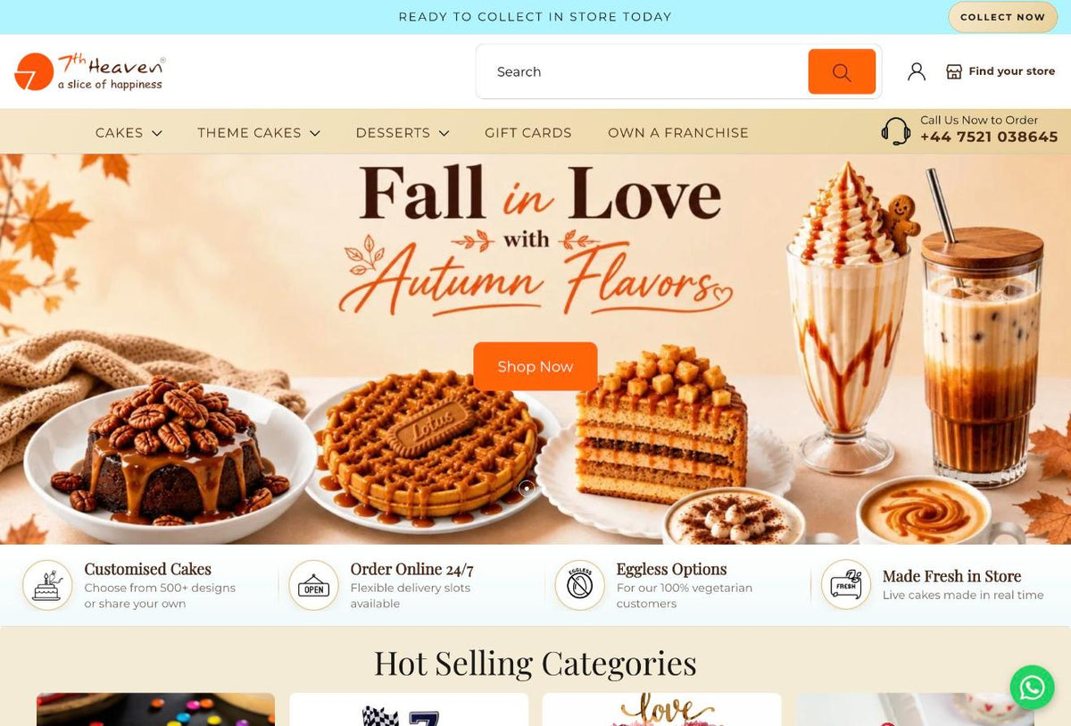 7th Heaven UK website homepage