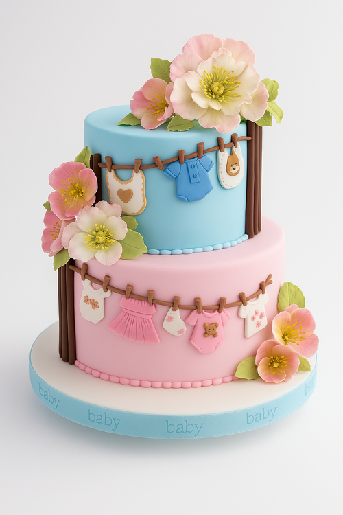 Floral Baby Shower Cake