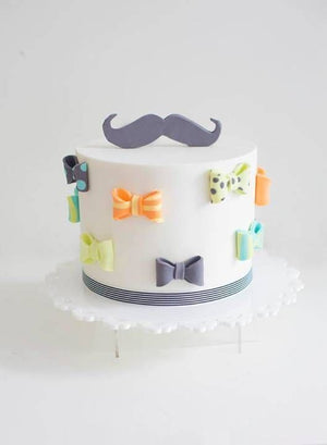 Bow Tie & Mustache Cake