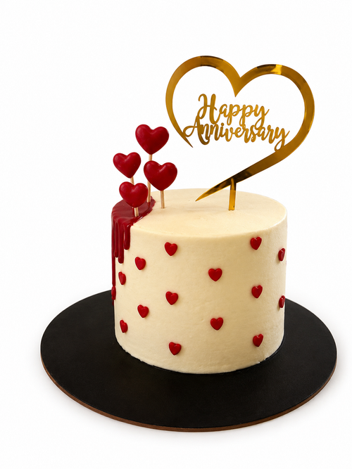 Hearts Anniversary Cake
