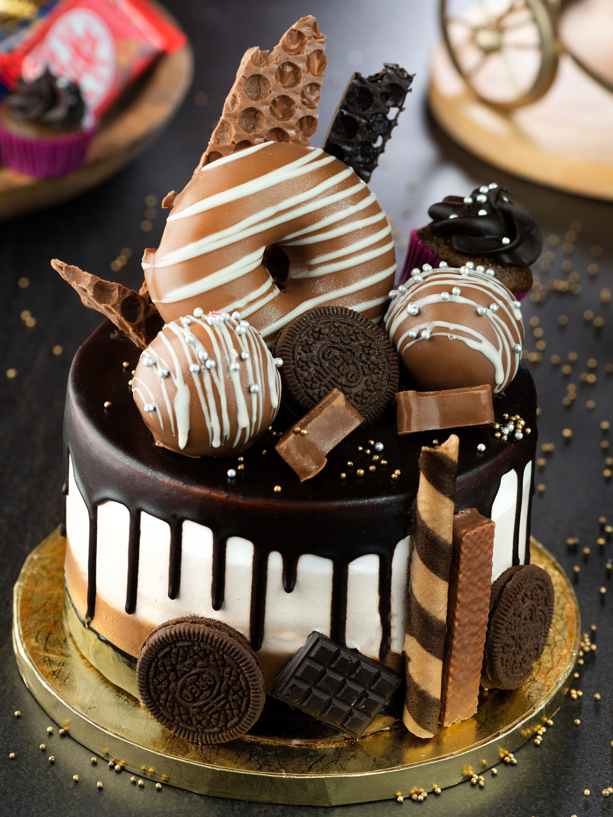 Dark Drip Overload Cake