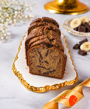 Banana & Chocolate Slice Cake
