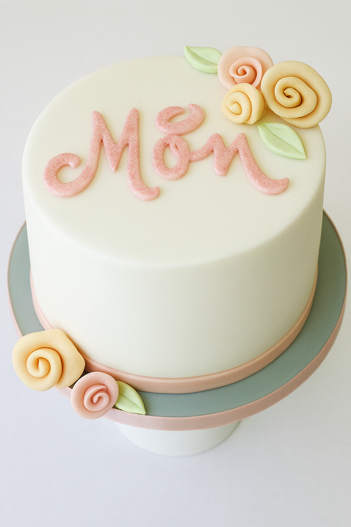 Elegant Floral Mum Cake