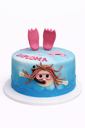 Little Diver Splash Birthday Cake