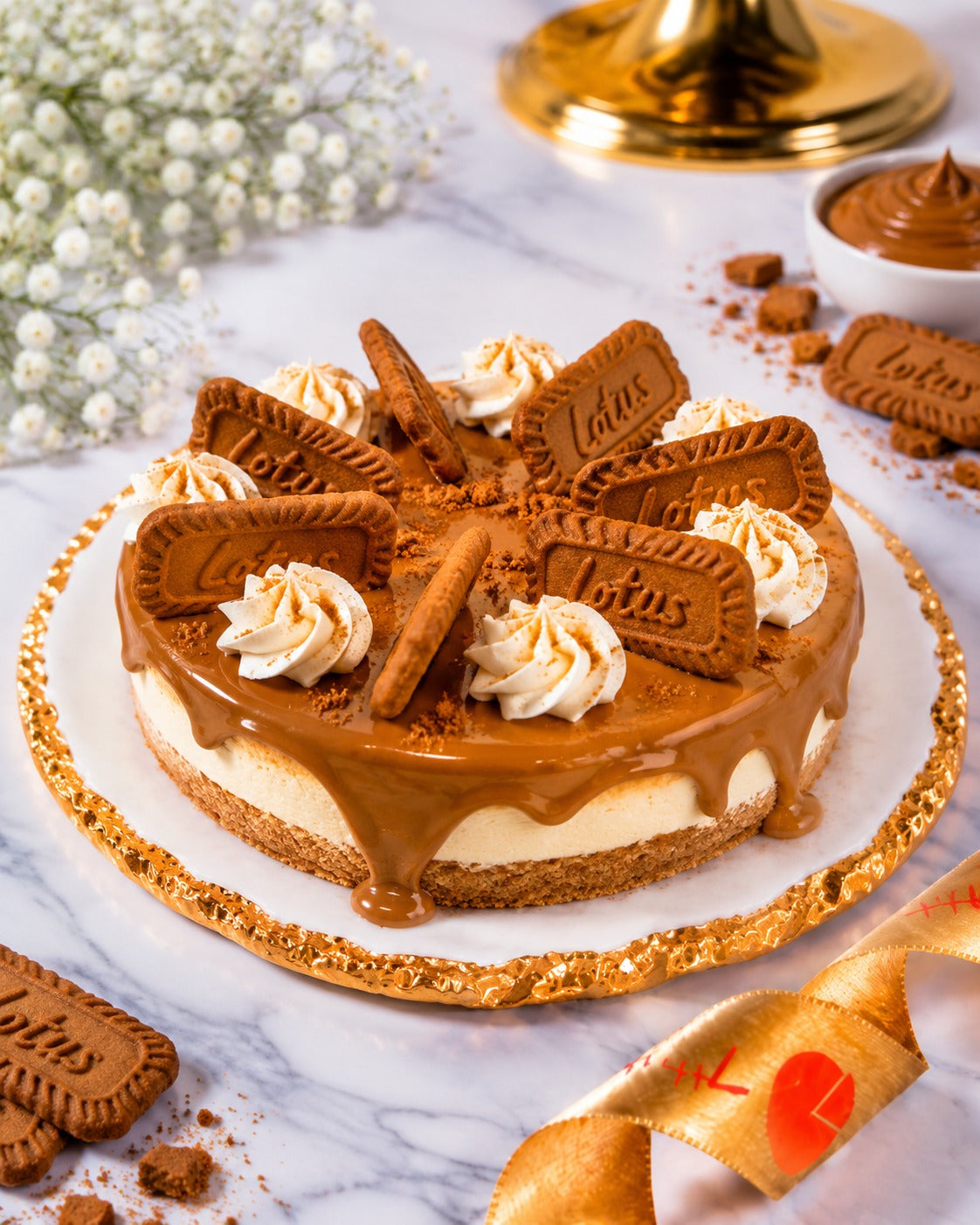 Lotus Biscoff® Baked Cheesecake
