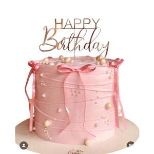 Pink Pearl Bows Cake