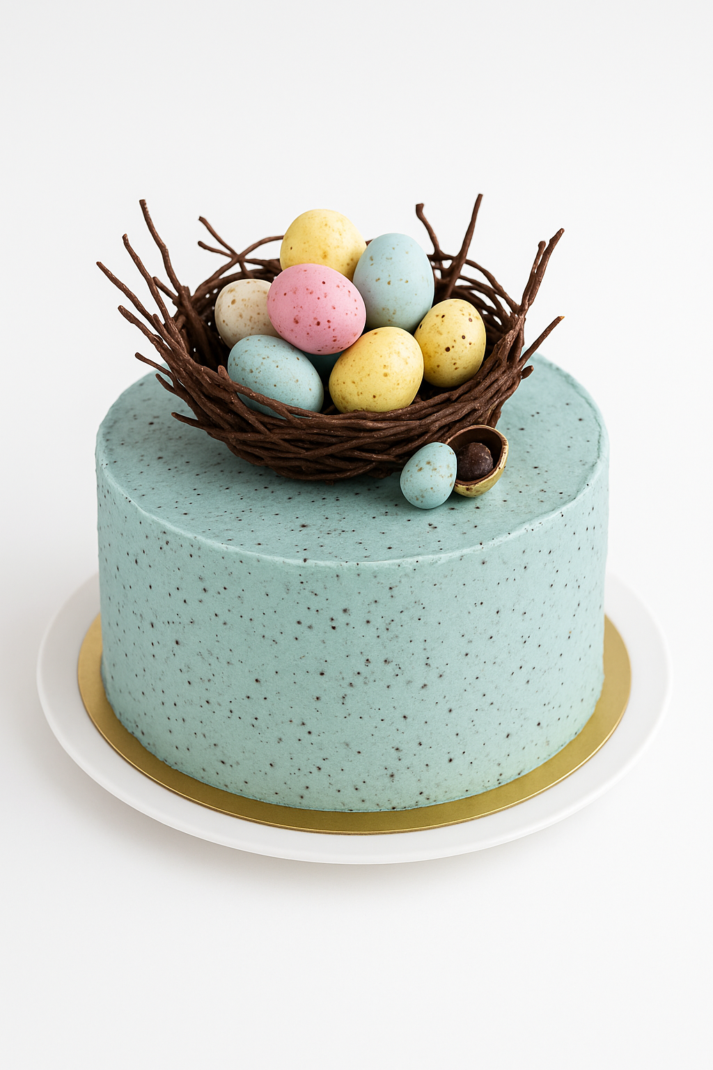 Speckled Egg Nest Easter Celebration Cake