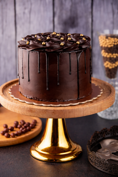 Dark Chocolate Ganache Cake