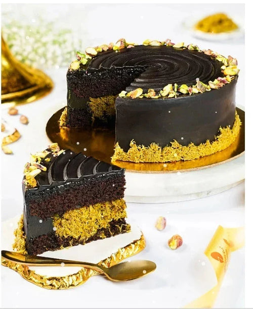Dubai Kunafa Slice Cake