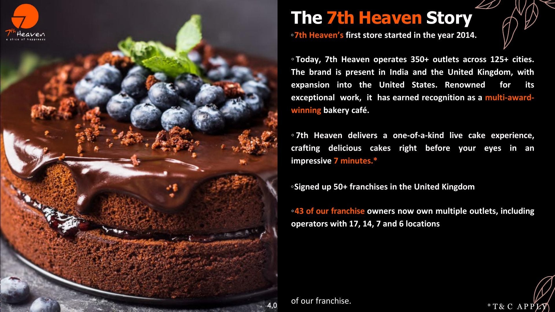 Chocolate cake with blueberries