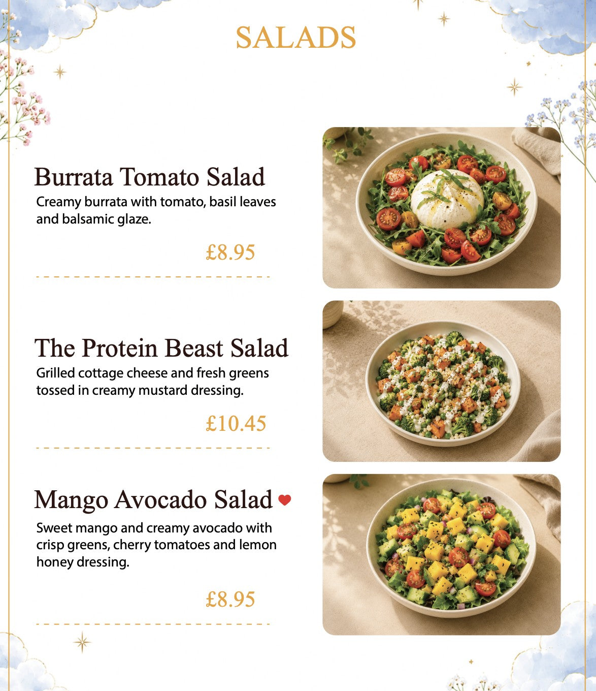 7th Heaven Café Model menu page 12