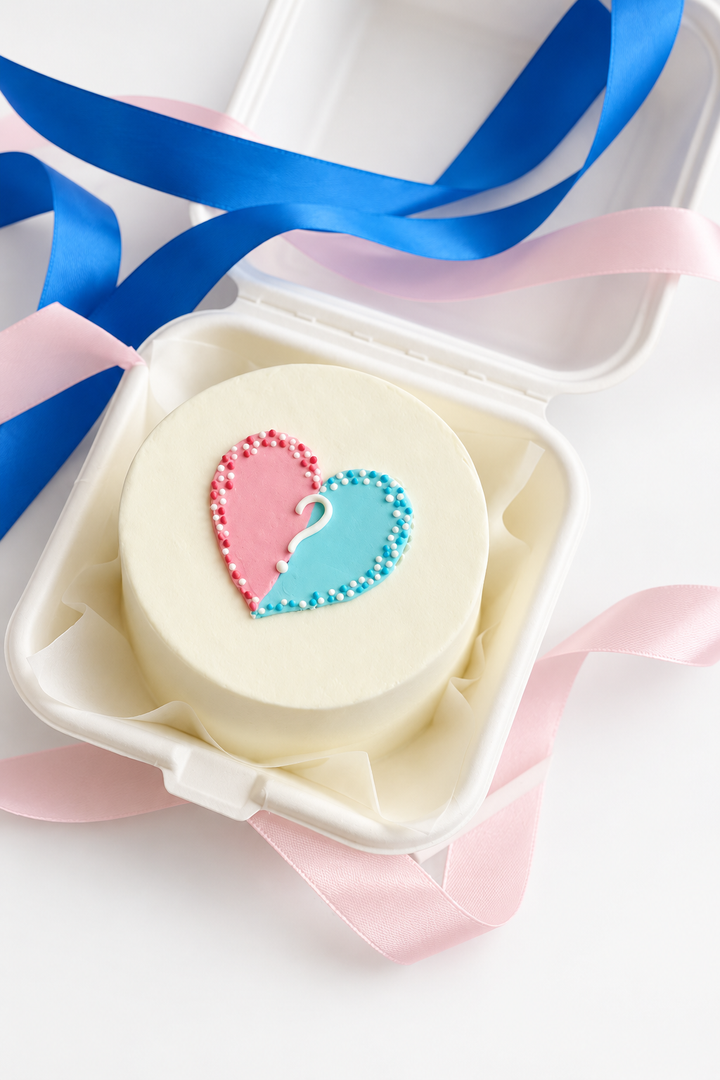 Pink & Blue Heart Bento Cake
