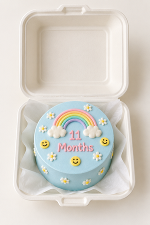 Rainbow Monthly Milestone Bento Cake