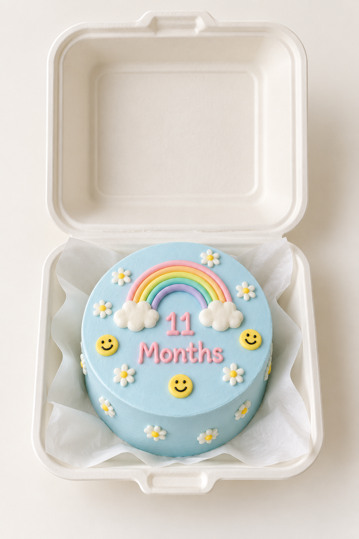 Rainbow Monthly Milestone Bento Cake
