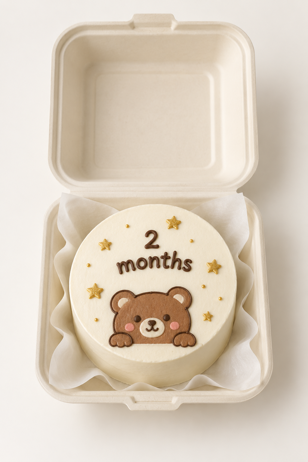 Teddy Bear Monthly Milestone Bento Cake