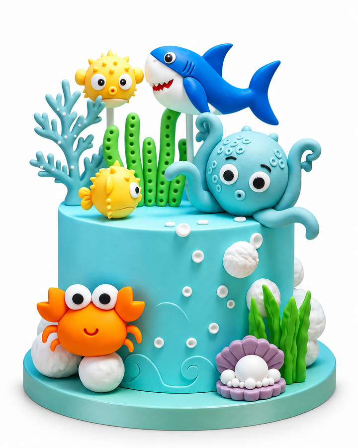 Under the Sea Friends Cake