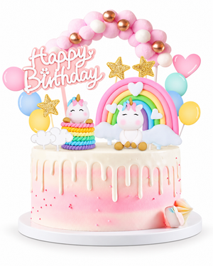 Unicorn Rainbow Pink Drip Cake